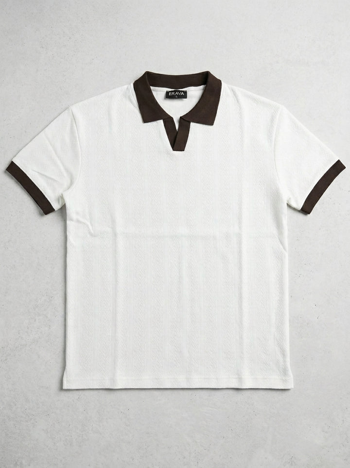 Brava Textured Polo- White
