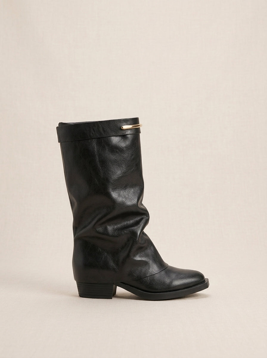 Brava Sienna Slouch Boots- Black