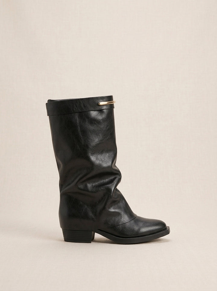 Brava Sienna Slouch Boots- Black