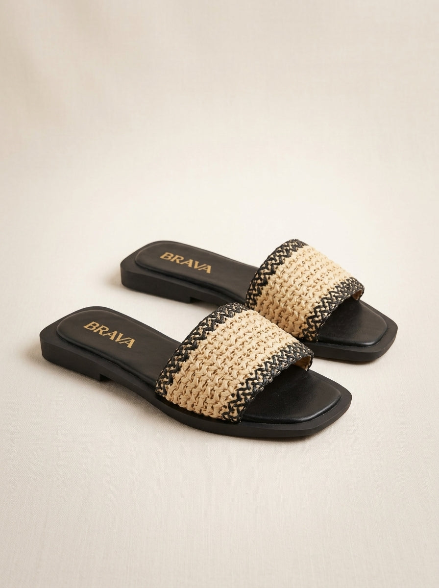 Brava Woven Slipper- Black
