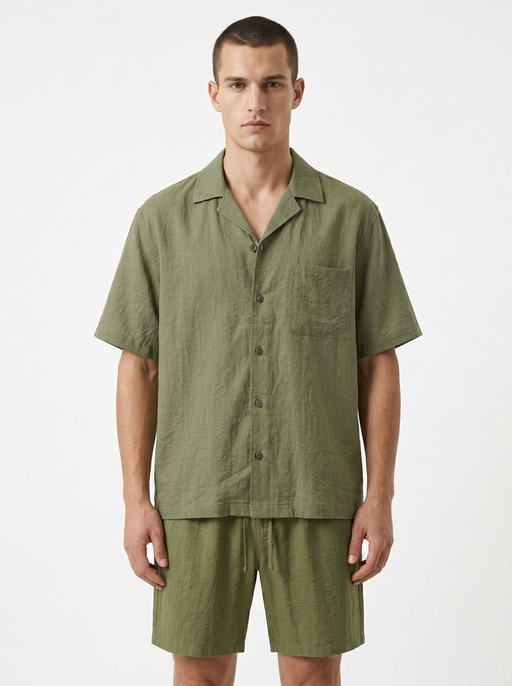 Brava Olive Linen Set