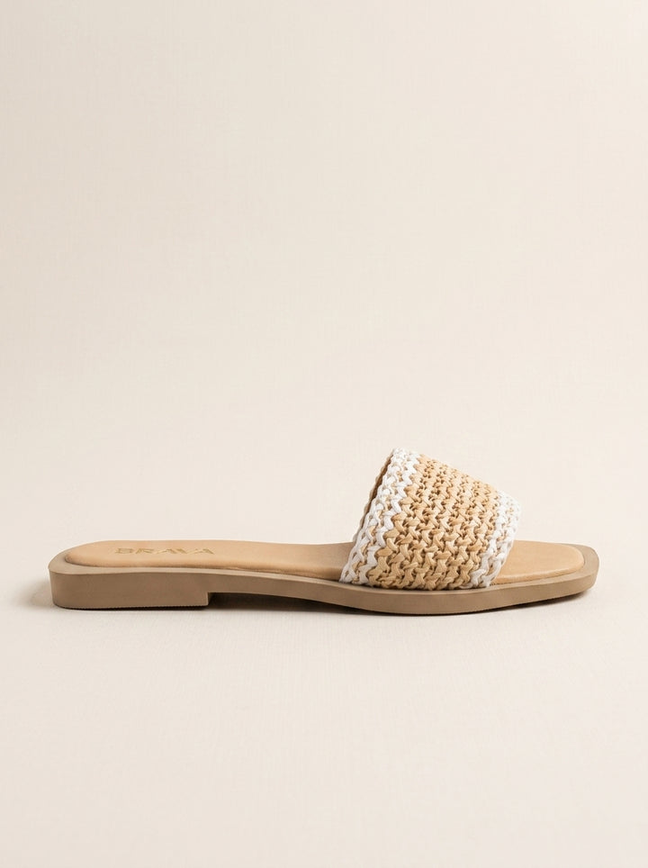Brava Woven Slipper- Beige