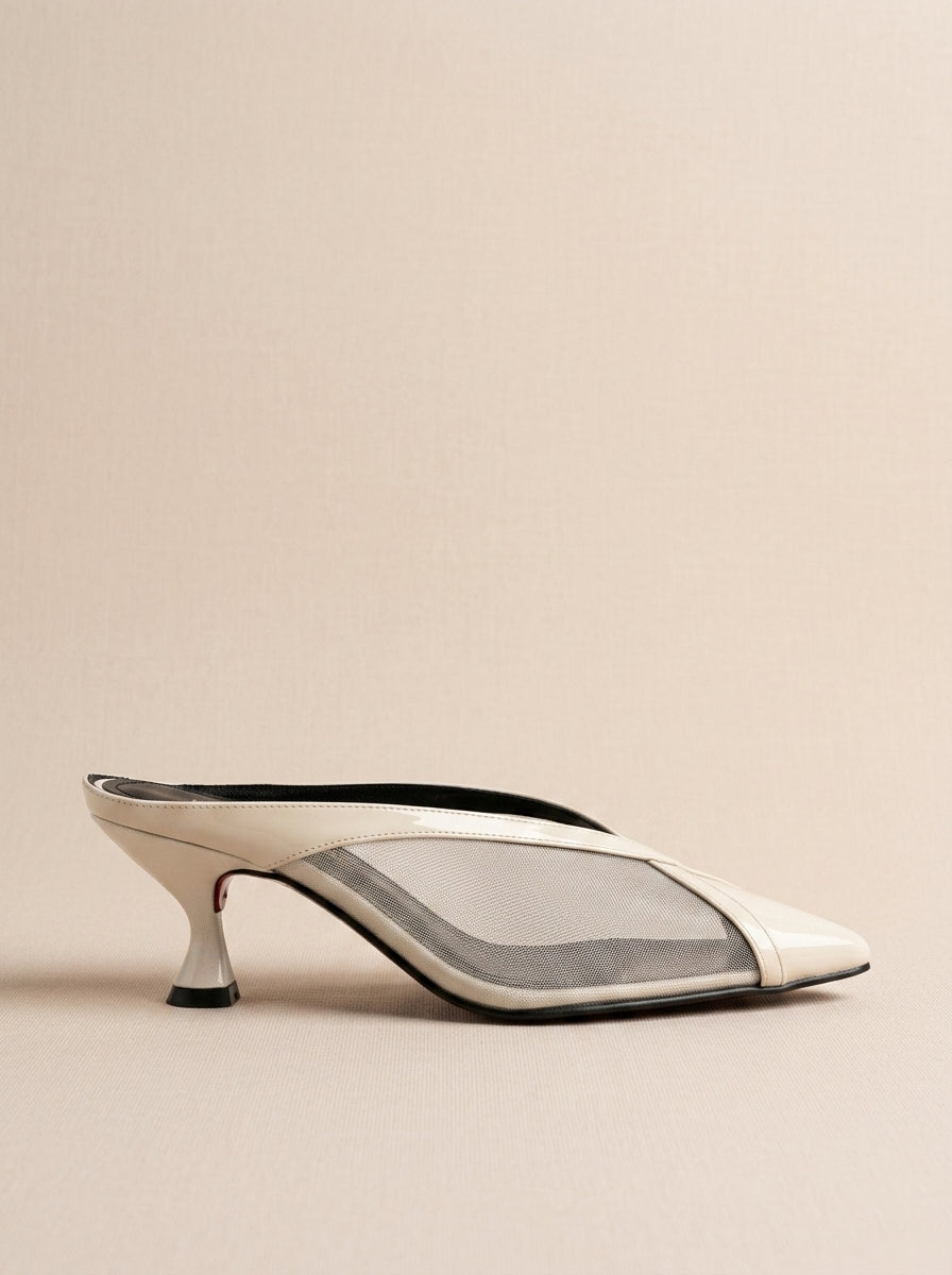 Brava Muse Mesh Mules- Beige