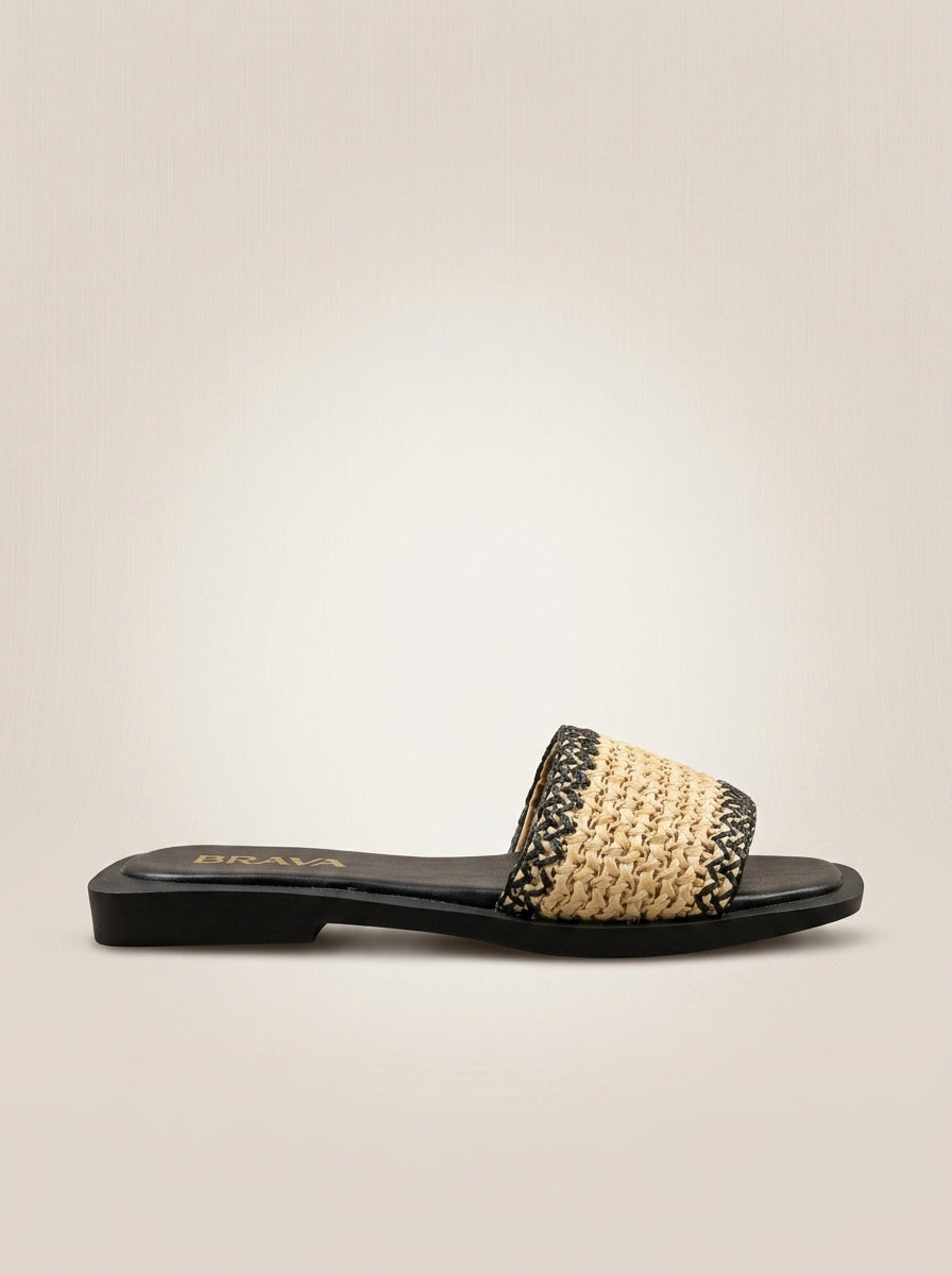 Brava Woven Slipper- Black