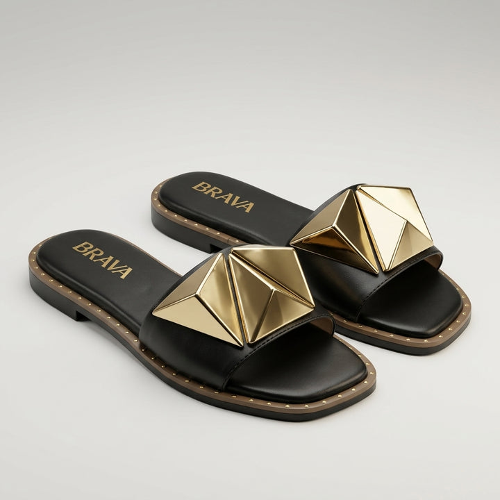 Brava Aurelle Slide- Black