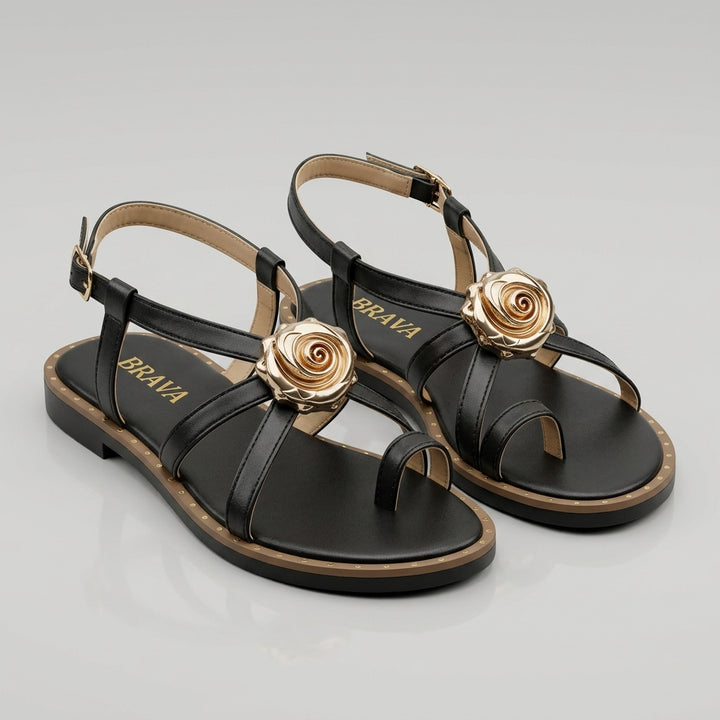 Brava Rosé Sandal- Black