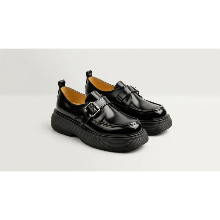 Brava Black Buckled Loafer