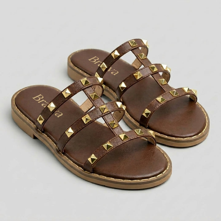 Brava Zira Slide- Brown