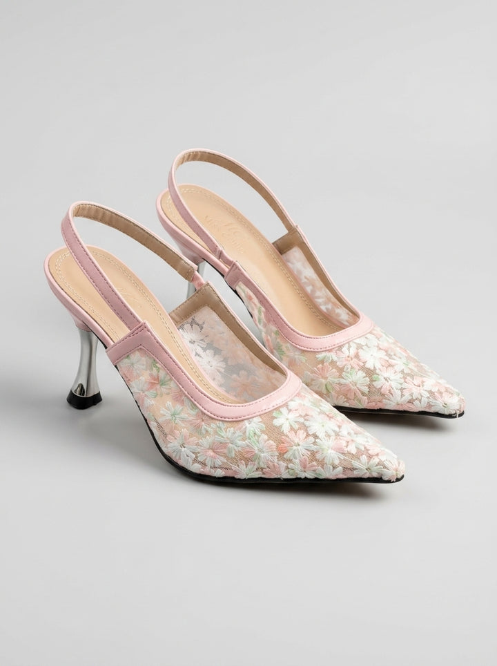 Brava Fiora Slingback Heels- Rose Blush