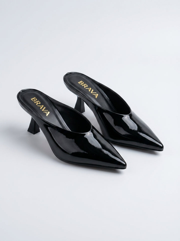 Brava Scarlett Mules- Black