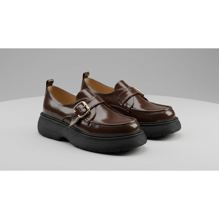 Brava Brown Buckled Loafer