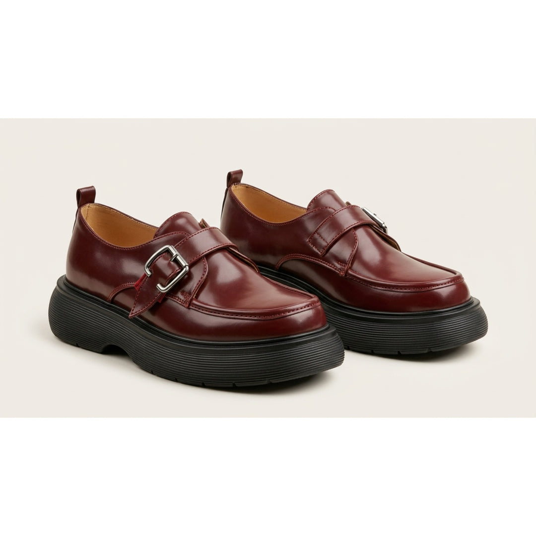 Brava Burgundy Buckled Loafer