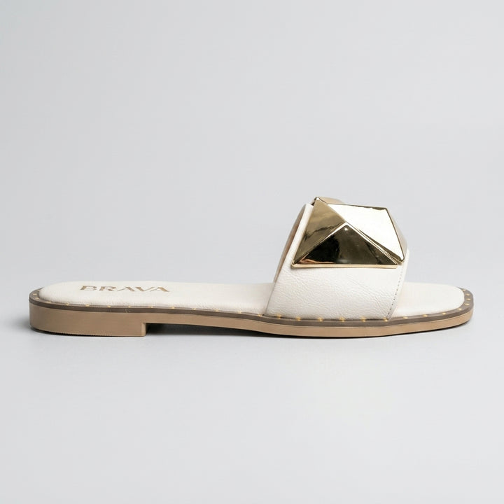 Brava Aurelle Slide- White