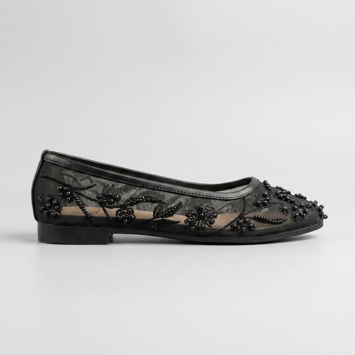 Brava Élan Lace Ballet Flats- Black