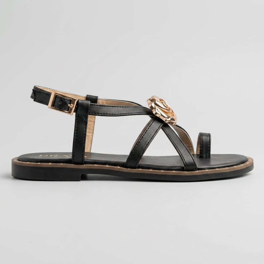 Brava Rosé Sandal- Black