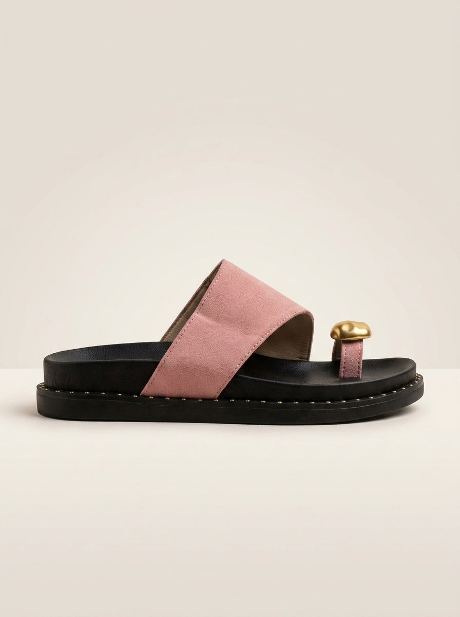 Brava Celeste Gold-Toe Sandals – Pink