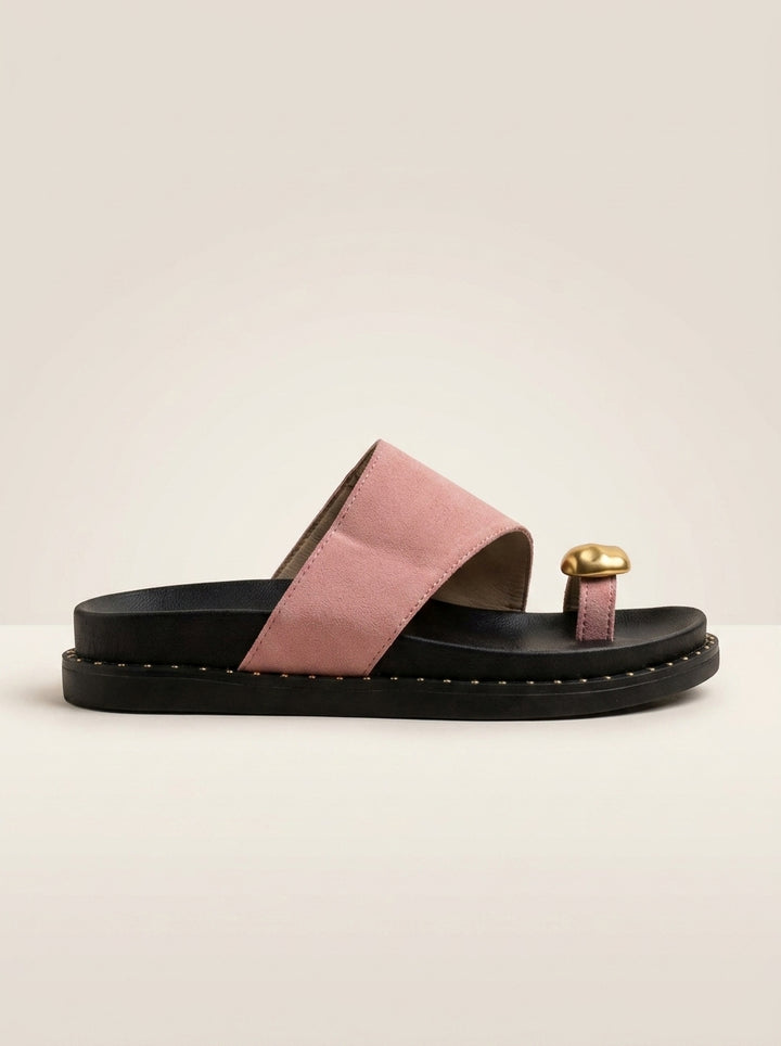 Brava Celeste Gold-Toe Sandals – Pink