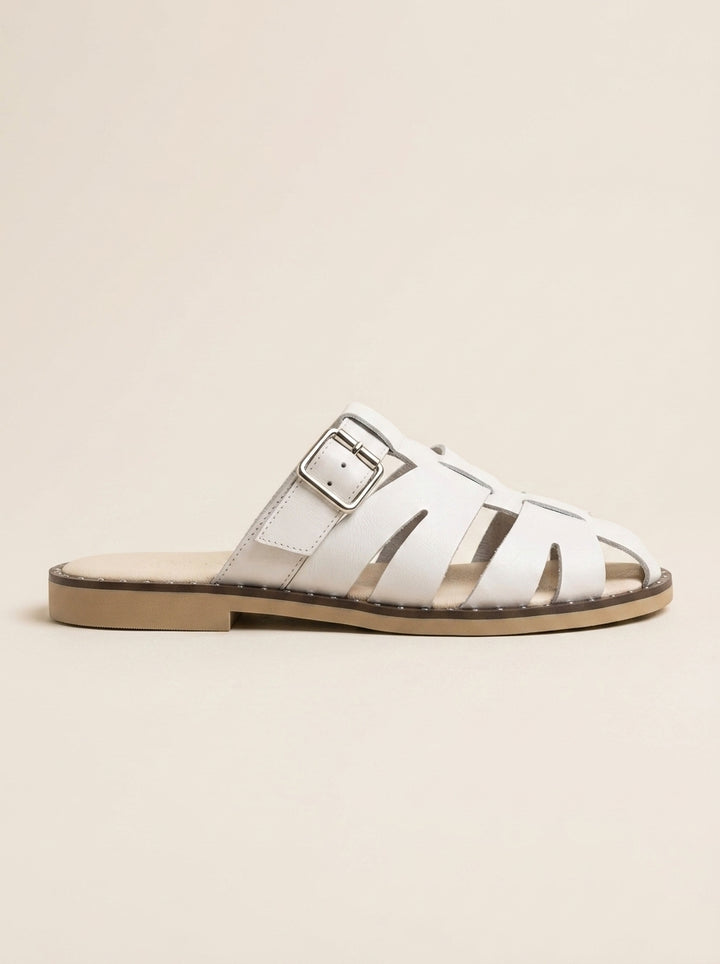 Brava Alessandra Woven Slides- White