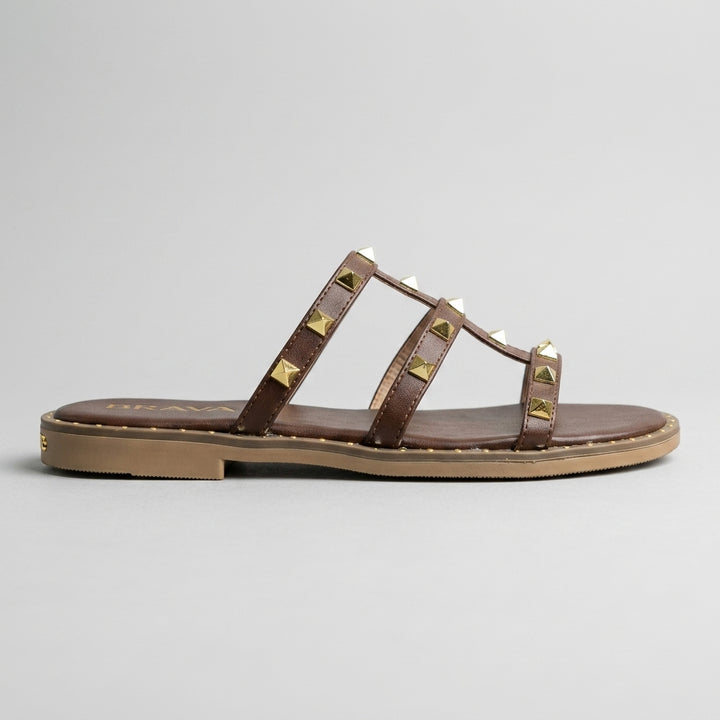 Brava Zira Slide- Brown