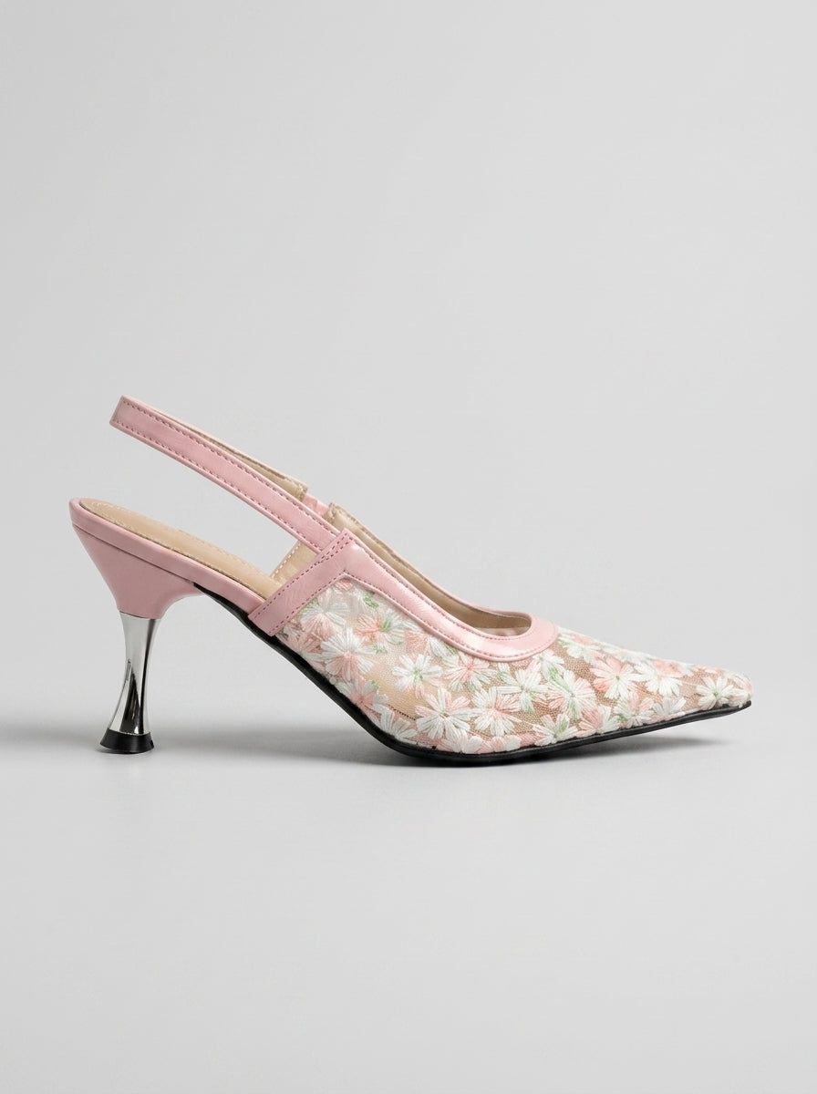 Brava Fiora Slingback Heels- Rose Blush