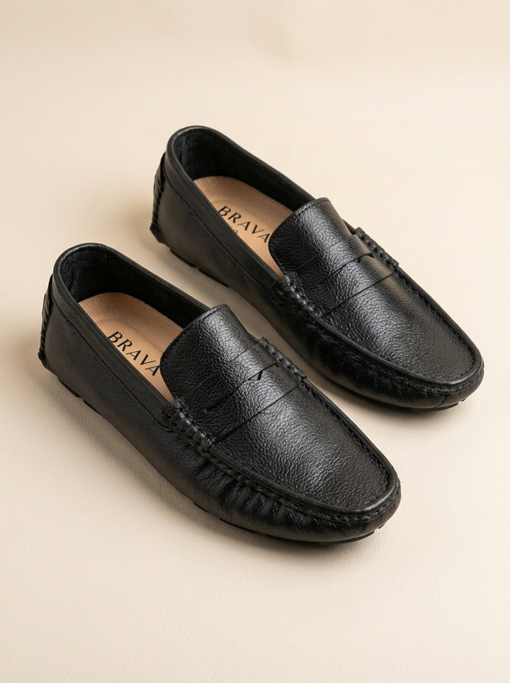 Brava Drift Loafers- Black Leather