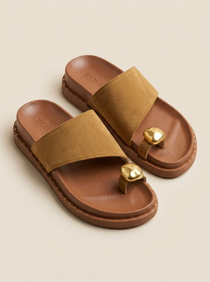 Brava Celeste Gold-Toe Sandals – Havan
