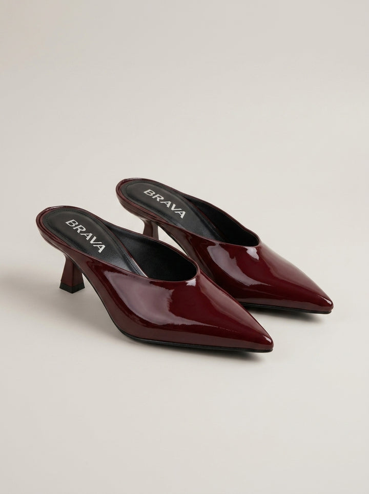 Brava Scarlett Mules- Maroon