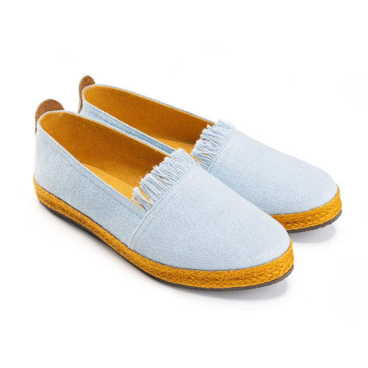 Women Baby Blue Different Sole Espadrilles