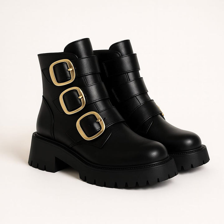 Brava — The Vanguard Buckle Boot- Black