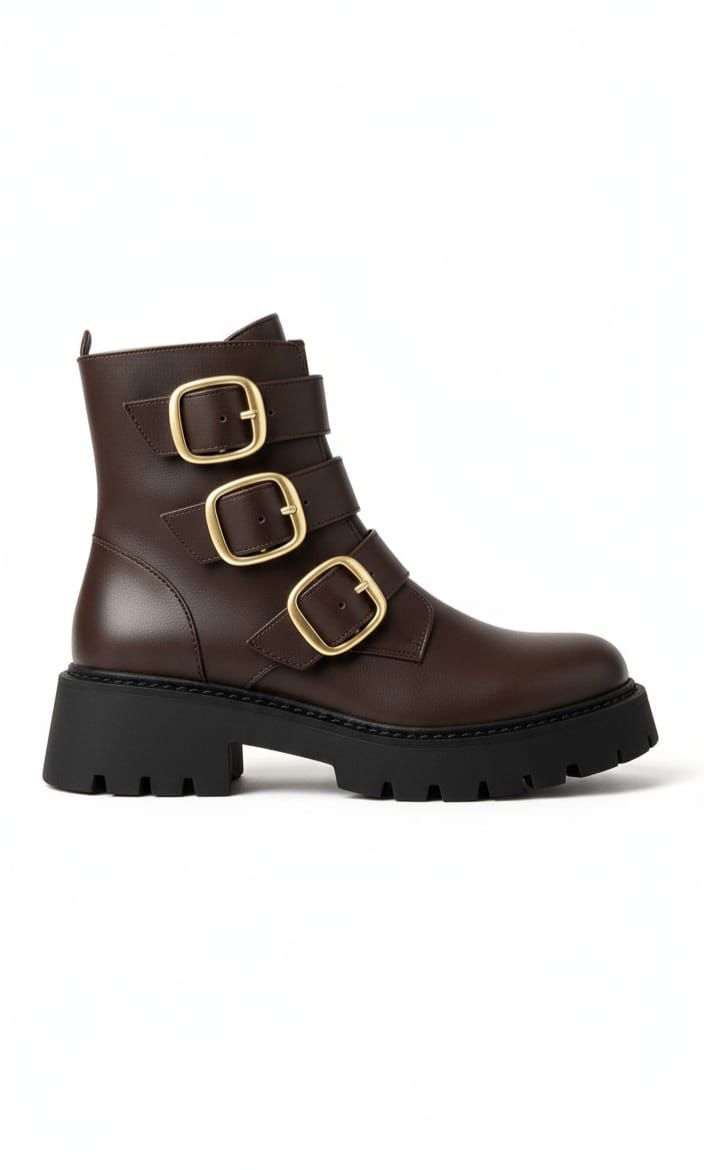 Brava — The Vanguard Buckle Boot- Brown