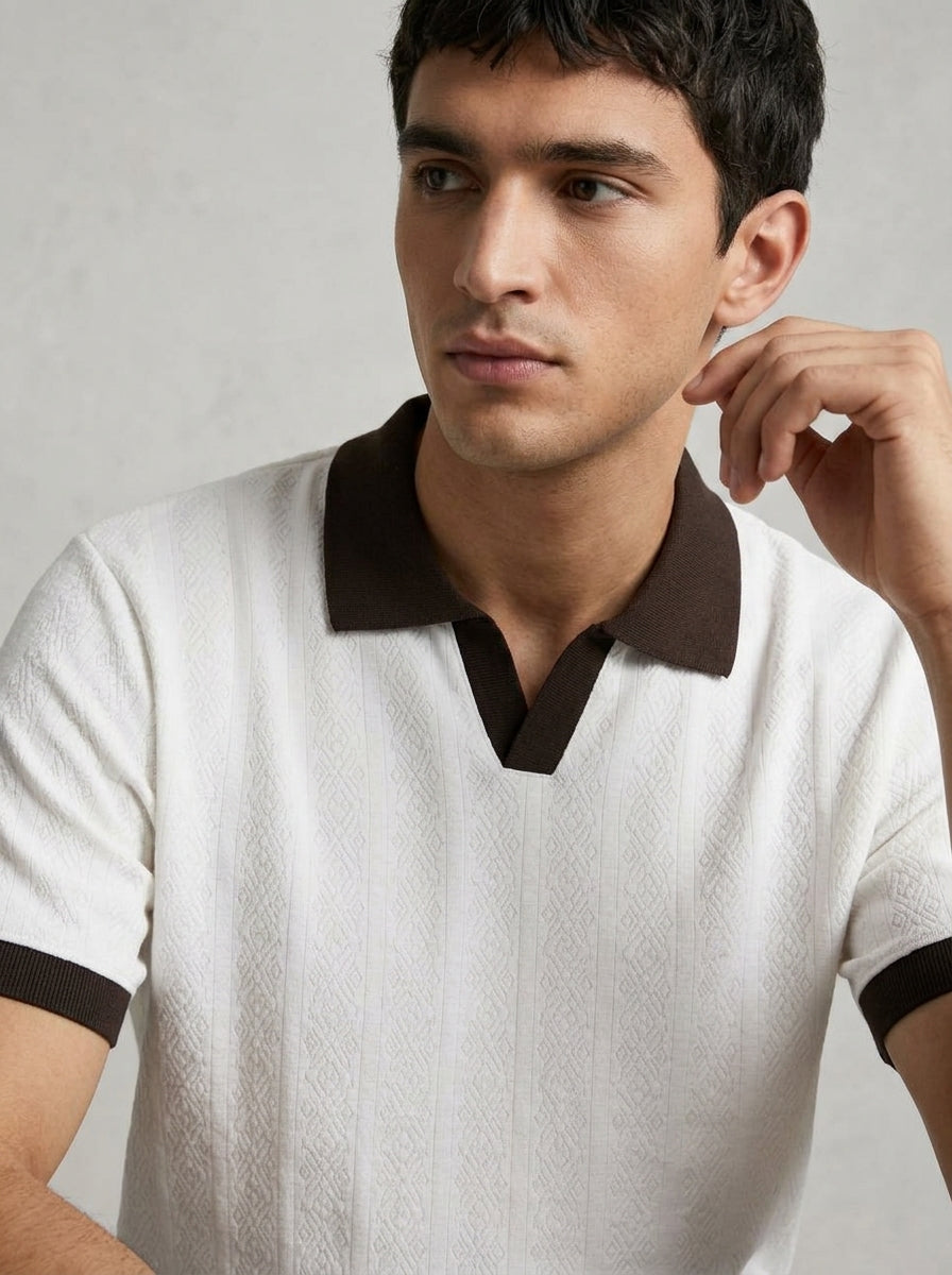 Brava Textured Polo- White